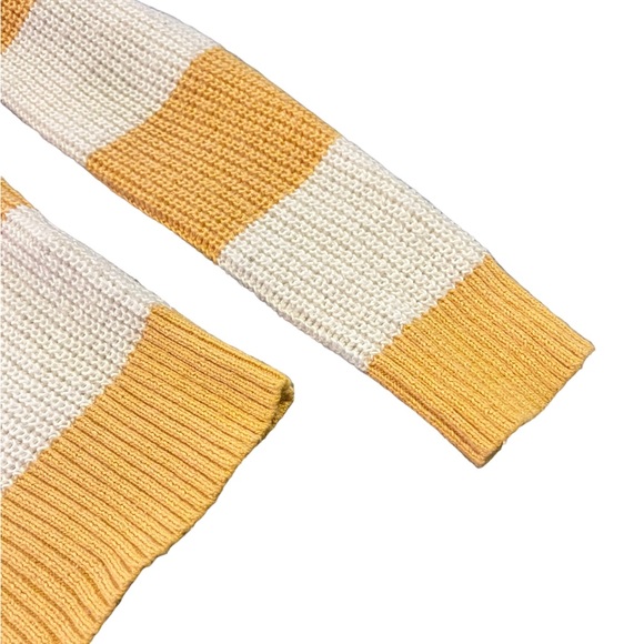 American Eagle Striped Long Sleeve Sweater | Yellow & White | Women's XS - Picture 5 of 10